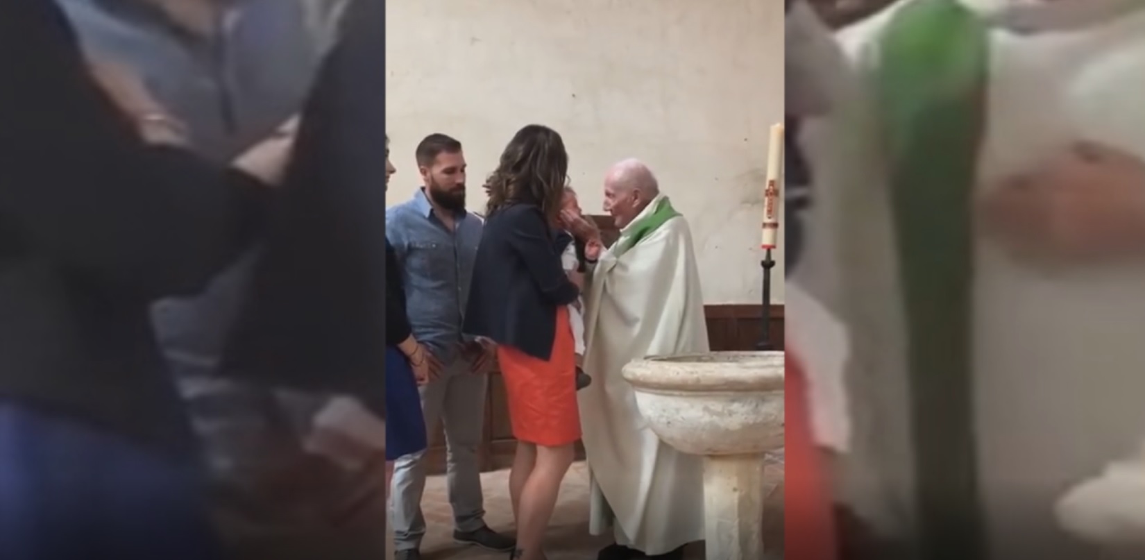 Bébé giflé par un prêtre